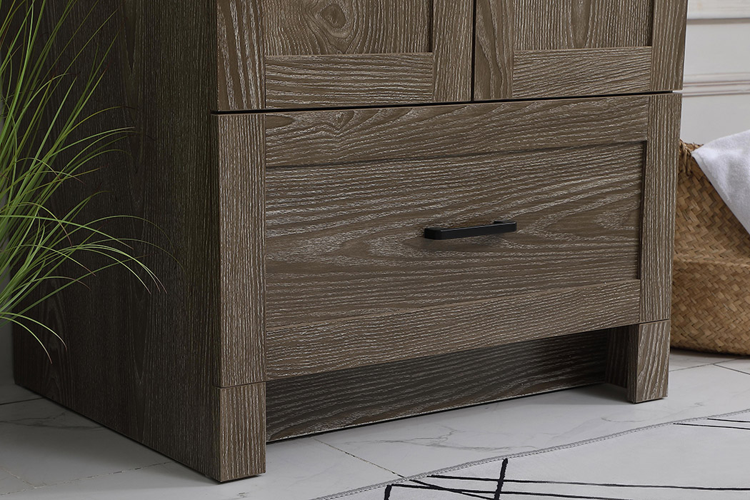 Elegant Bathroom Vanity - Weathered oak (VF2824WO)