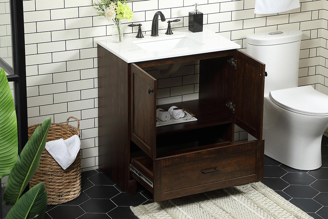 Elegant Bathroom Vanity - Espresso (VF2830EX)