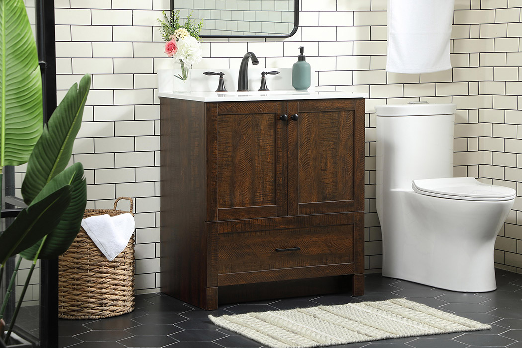 Elegant Bathroom Vanity - Espresso (VF2830EX-BS)