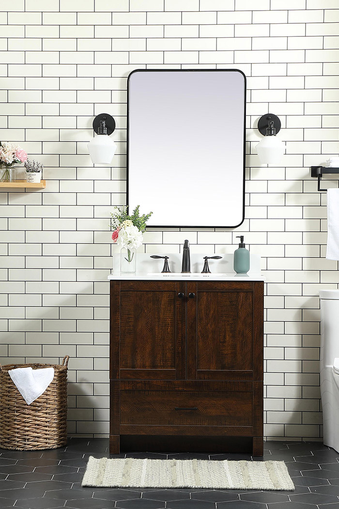 Elegant Bathroom Vanity - Espresso (VF2830EX-BS)