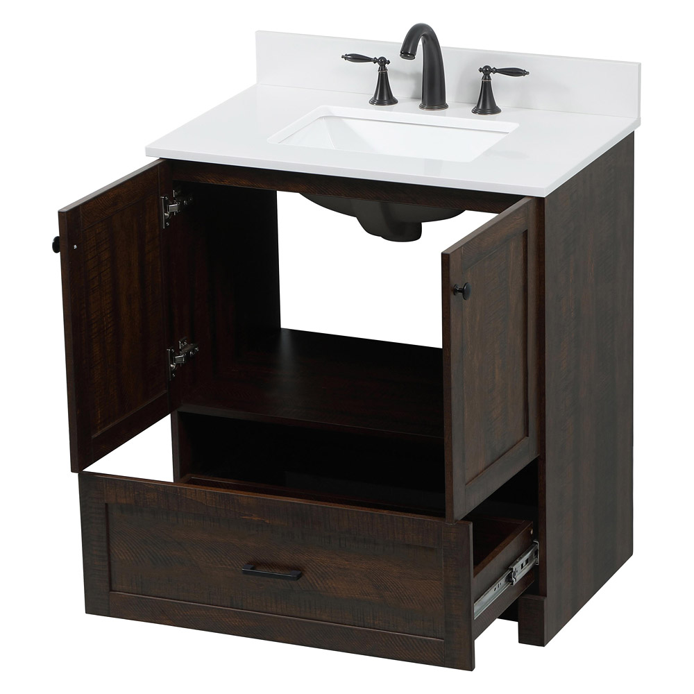 Elegant Bathroom Vanity - Espresso (VF2830EX-BS)