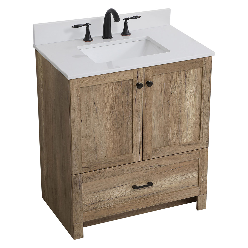 Elegant Bathroom Vanity - Natural Oak (VF2830NT-BS)