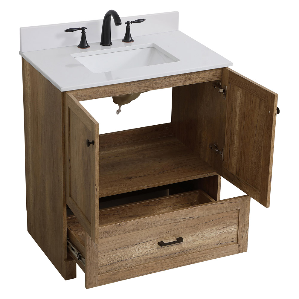 Elegant Bathroom Vanity - Natural Oak (VF2830NT-BS)