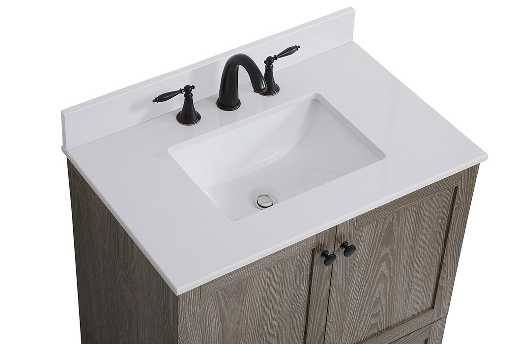 Elegant Bathroom Vanity - Weathered oak (VF2830WO-BS)