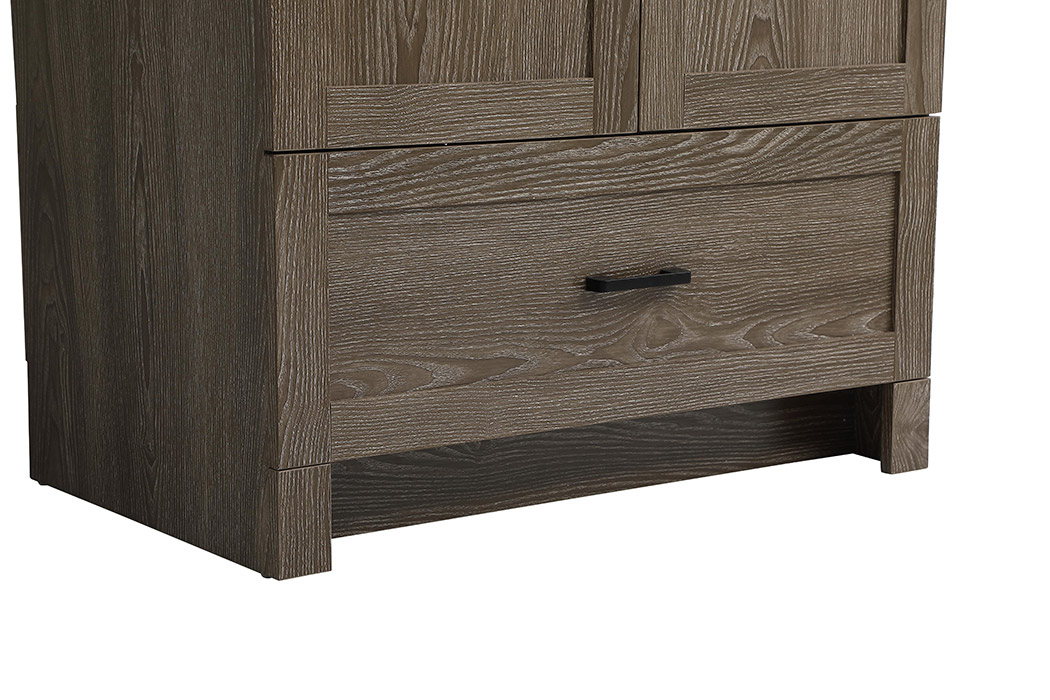 Elegant Bathroom Vanity - Weathered oak (VF2830WO-BS)