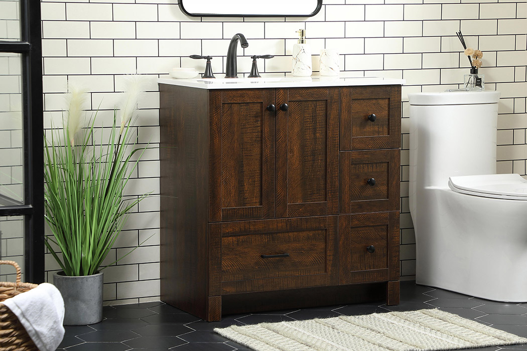 Elegant Bathroom Vanity - Espresso (VF2832EX)