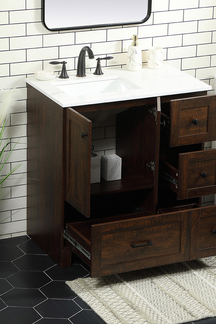 Elegant Bathroom Vanity - Espresso (VF2832EX)