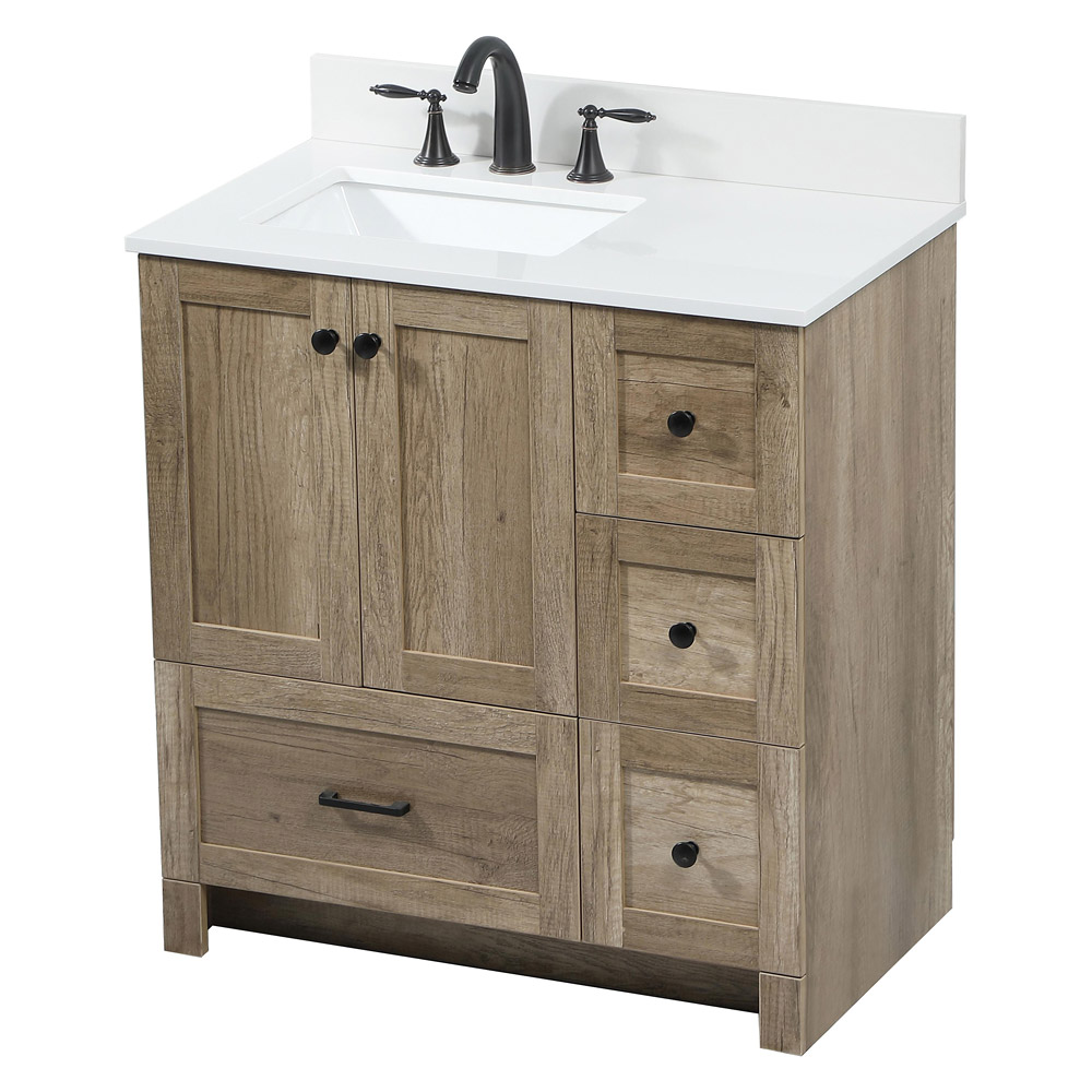 Elegant Bathroom Vanity - Natural Oak (VF2832NT-BS)