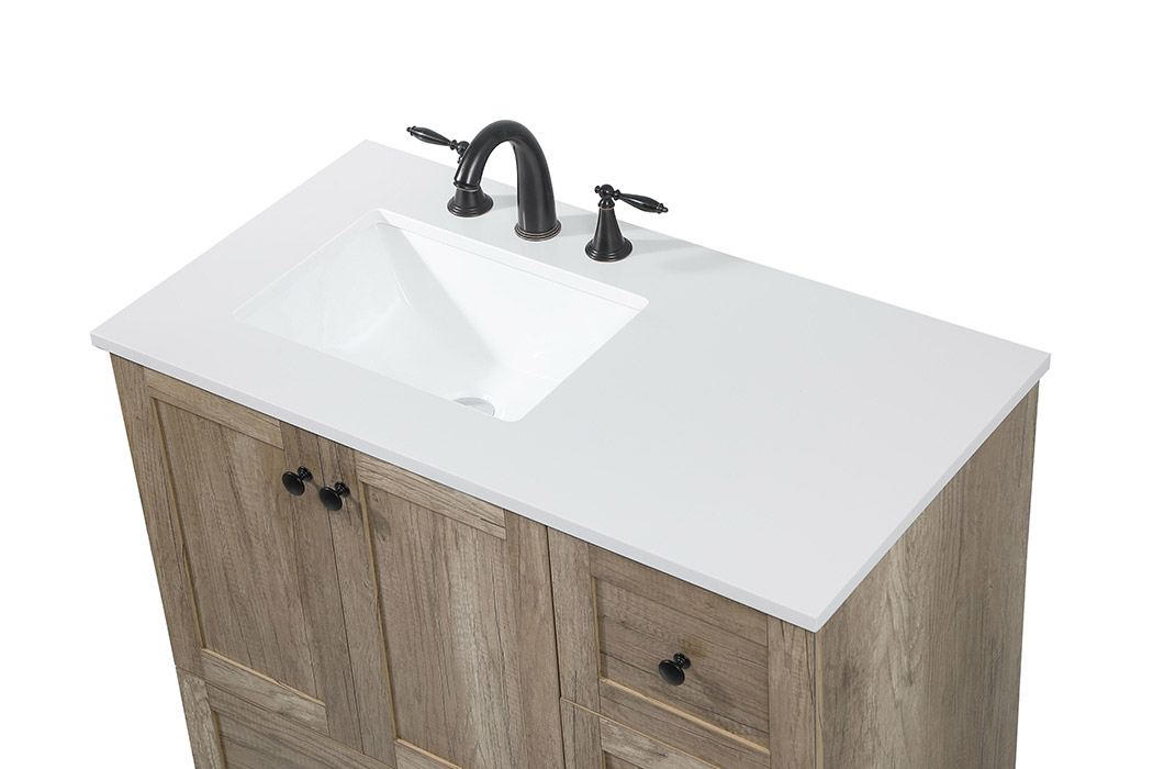 Elegant Bathroom Vanity - Natural Oak (VF2836NT)