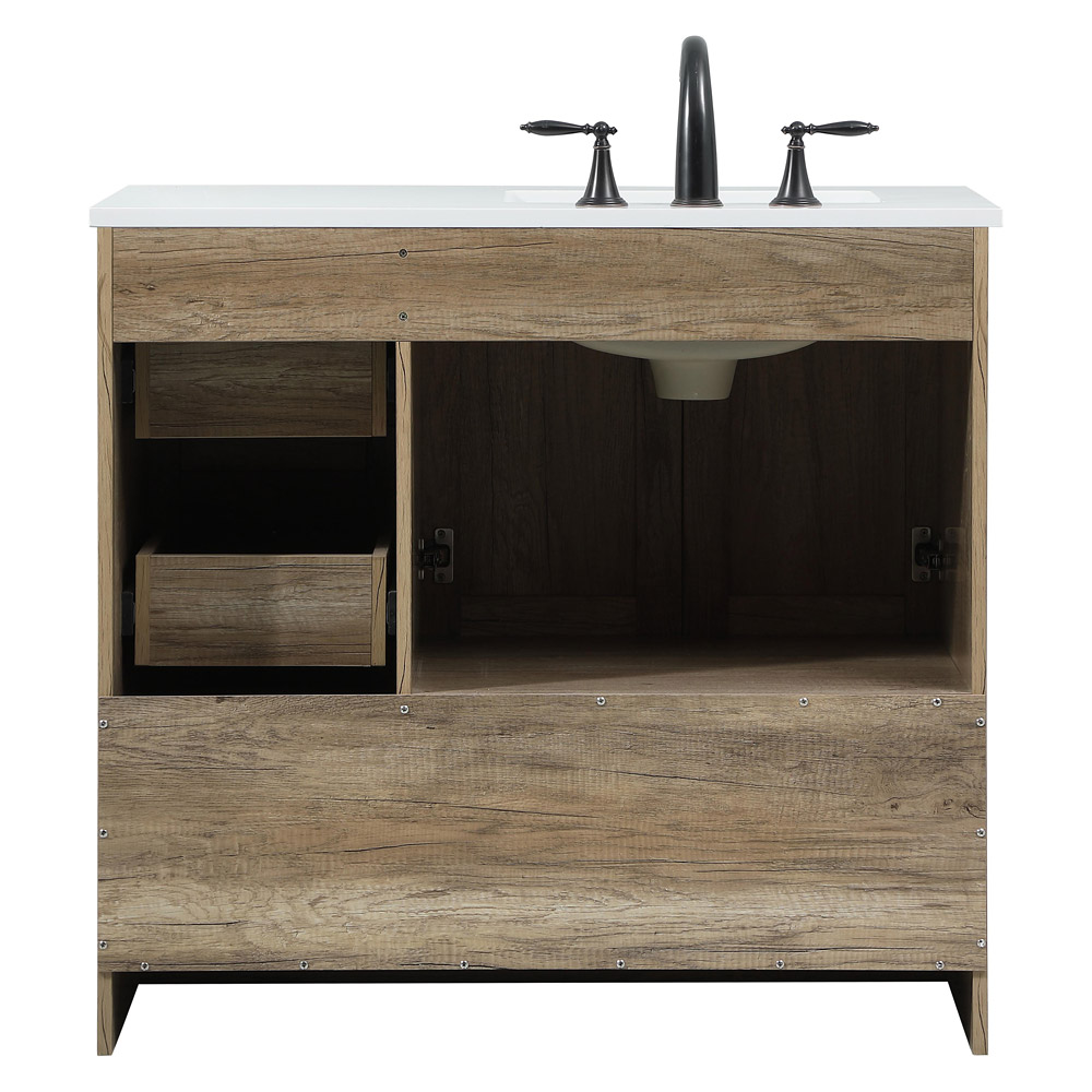 Elegant Bathroom Vanity - Natural Oak (VF2836NT)