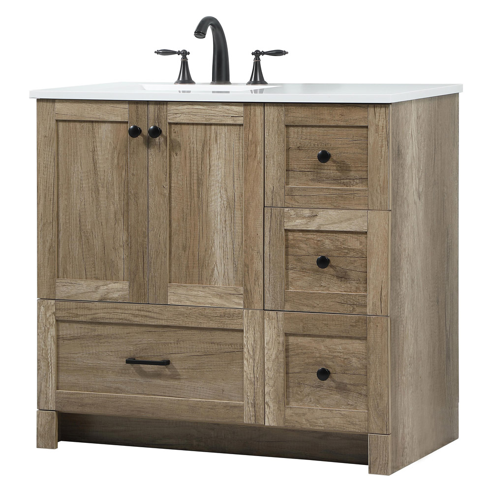 Elegant Bathroom Vanity - Natural Oak (VF2836NT)