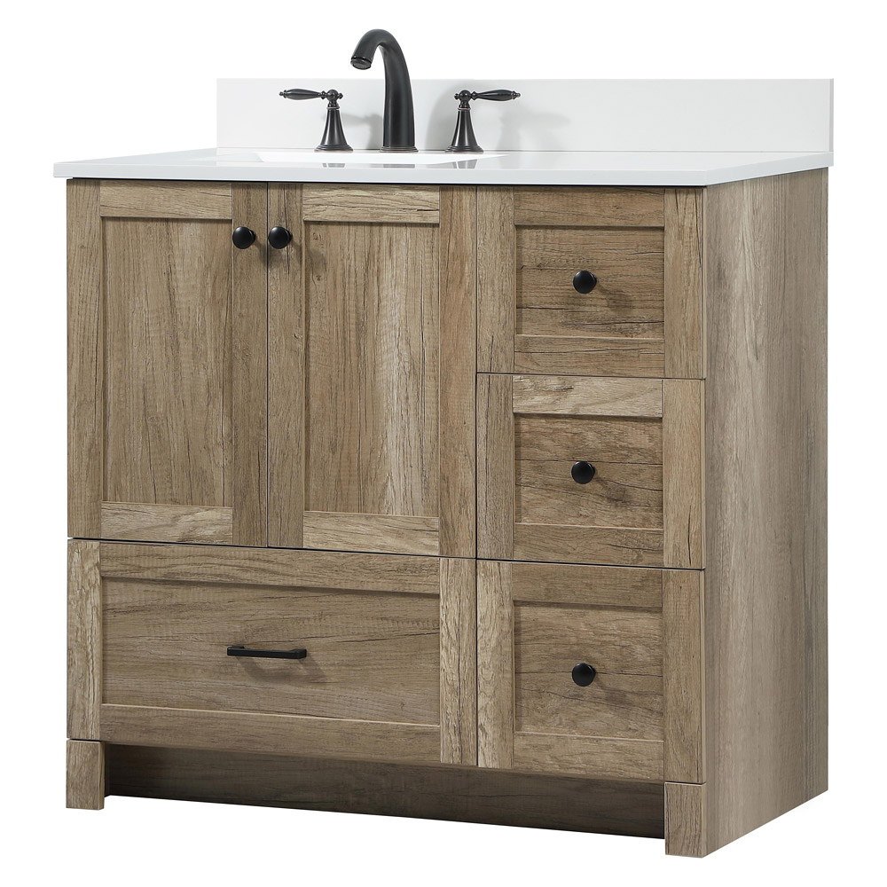 Elegant Bathroom Vanity - Natural Oak (VF2836NT-BS)