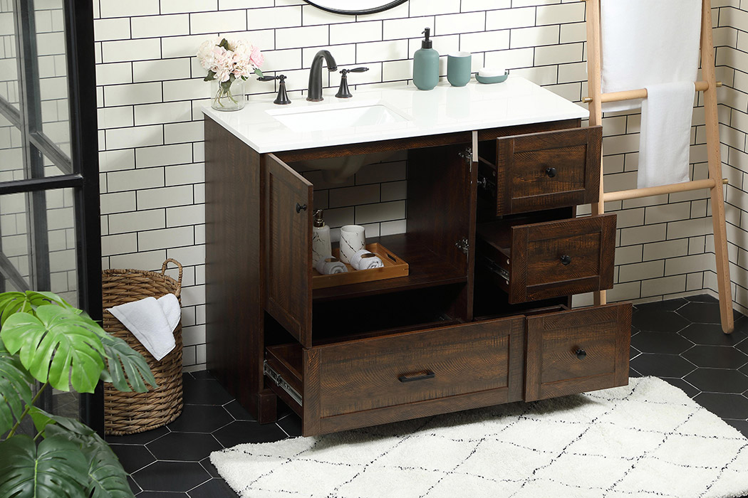 Elegant Bathroom Vanity - Espresso (VF2842EX)