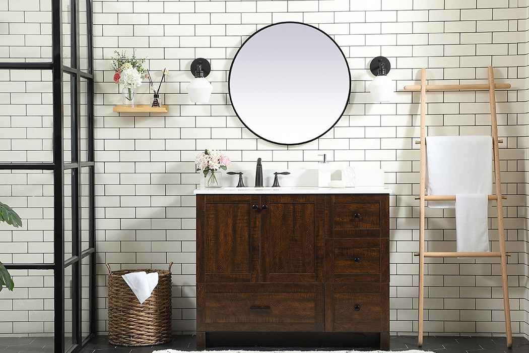 Elegant Bathroom Vanity - Espresso (VF2842EX-BS)