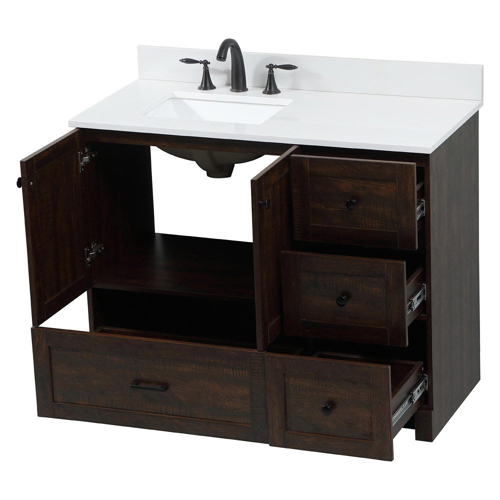 Elegant Bathroom Vanity - Espresso (VF2842EX-BS)