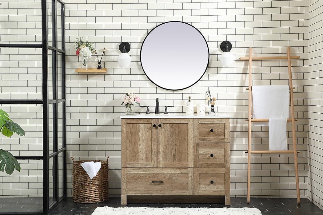 Elegant Bathroom Vanity - Natural Oak (VF2842NT)