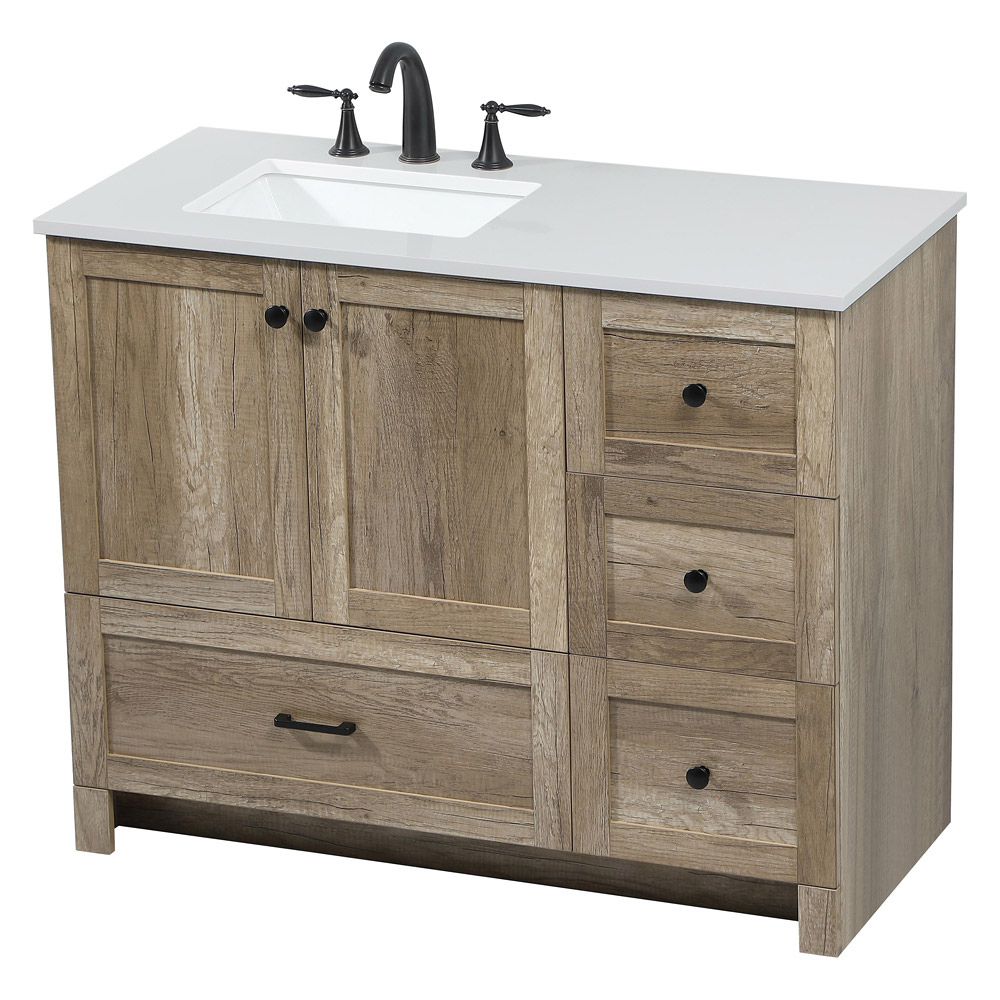 Elegant Bathroom Vanity - Natural Oak (VF2842NT)