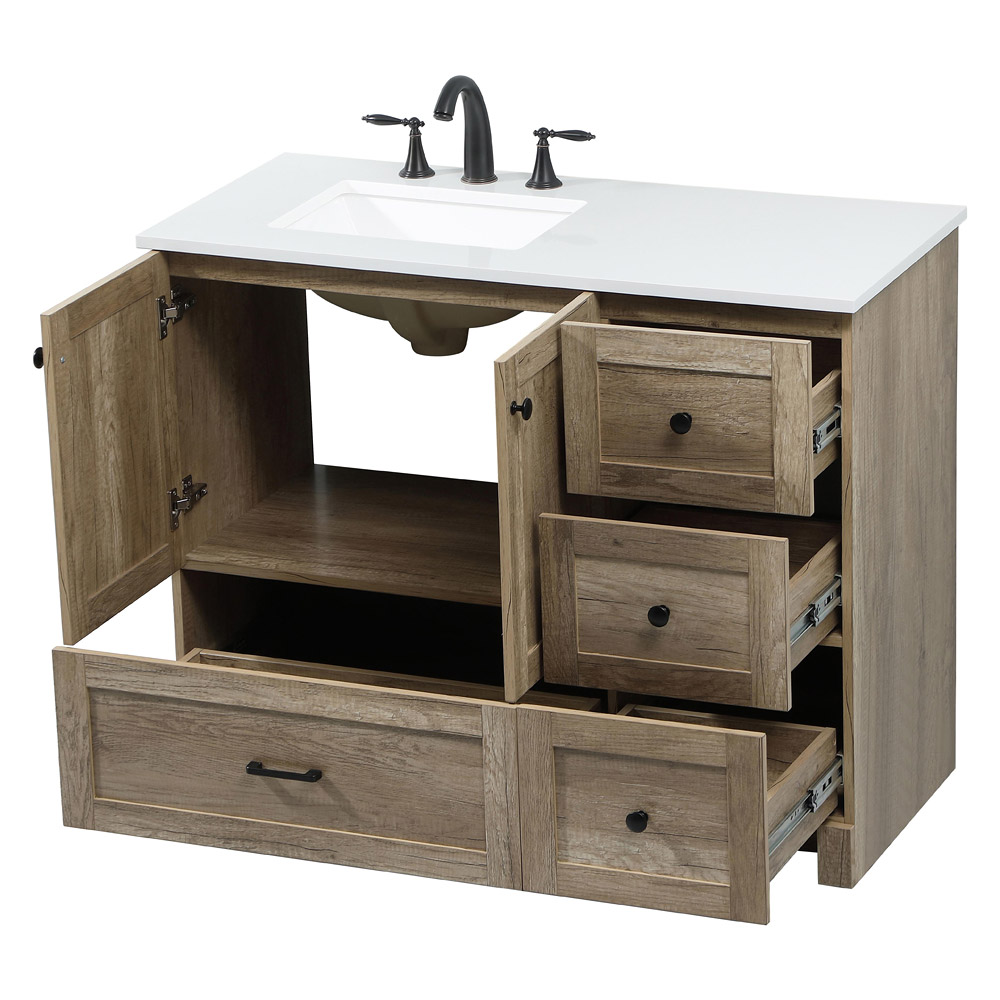 Elegant Bathroom Vanity - Natural Oak (VF2842NT)