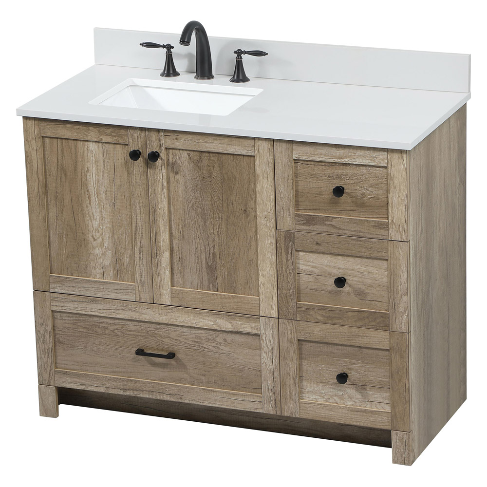 Elegant Bathroom Vanity - Natural Oak (VF2842NT-BS)