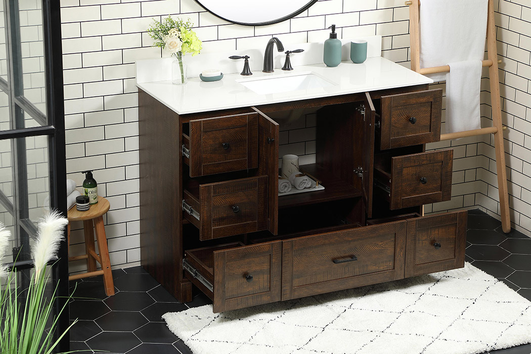 Elegant Bathroom Vanity - Espresso (VF2848EX-BS)