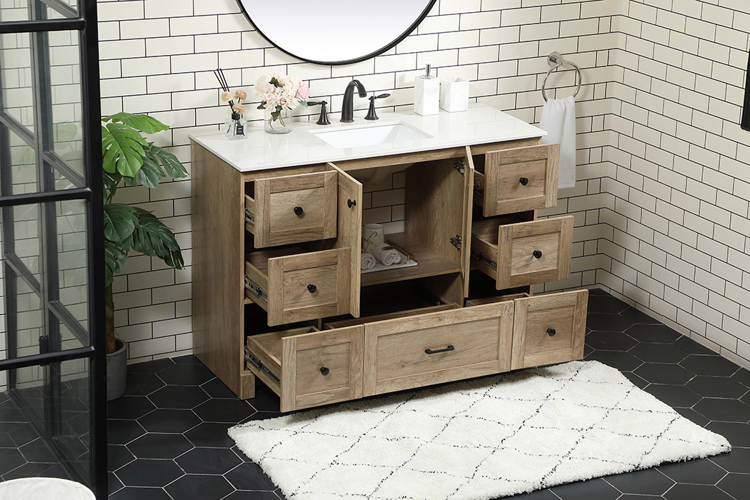 Elegant Bathroom Vanity - Natural Oak (VF2848NT)