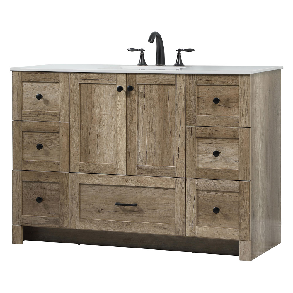 Elegant Bathroom Vanity - Natural Oak (VF2848NT)