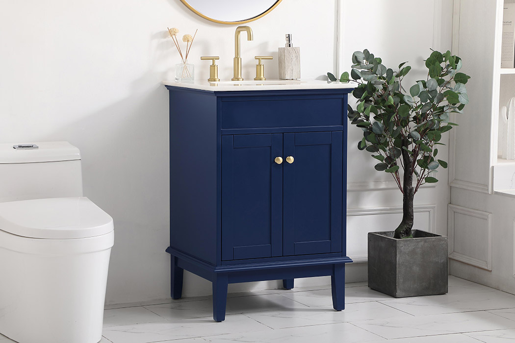 Elegant Bathroom Vanity - Blue (VF30124BL)