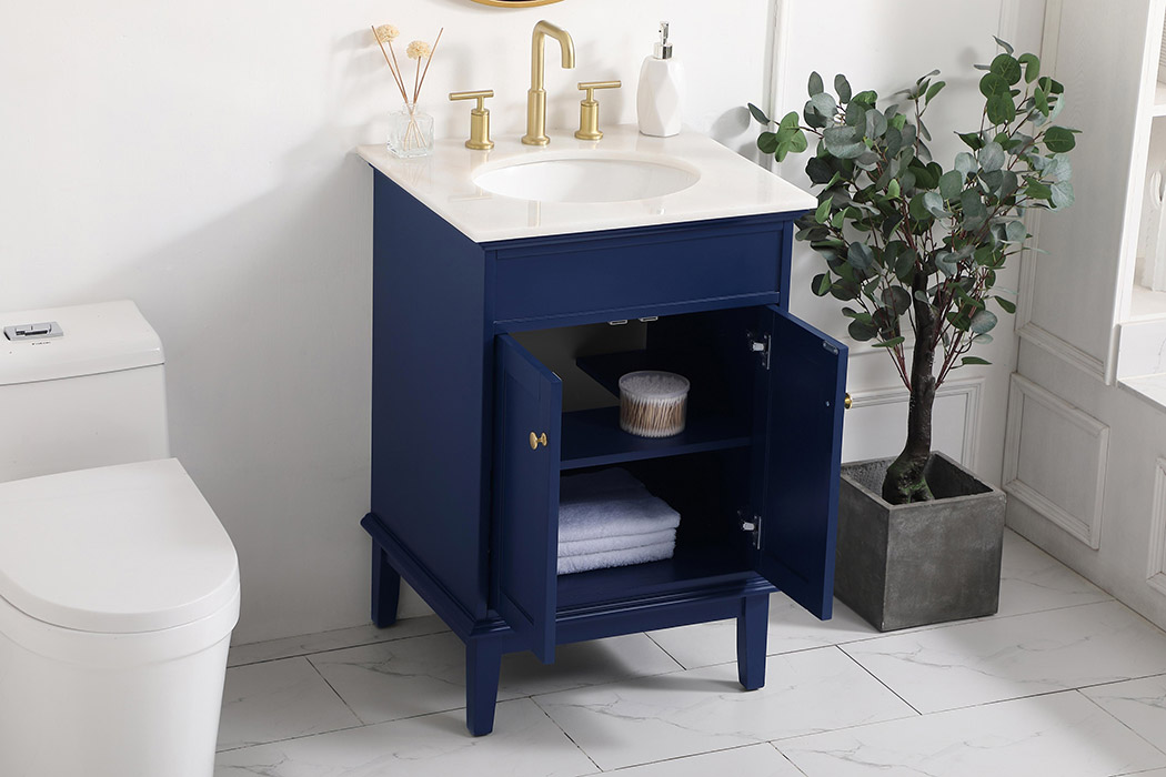 Elegant Bathroom Vanity - Blue (VF30124BL)