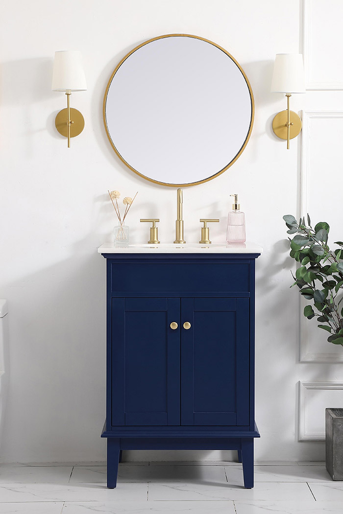 Elegant Bathroom Vanity - Blue (VF30124BL)