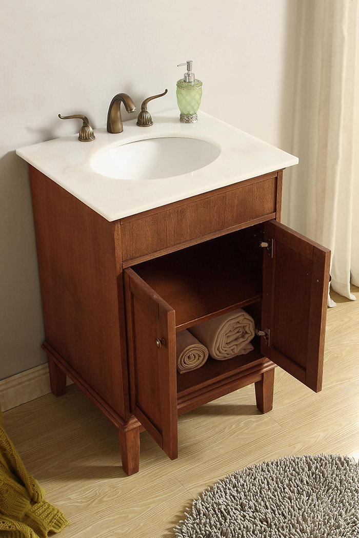 Elegant Bathroom Vanity - Chestnut Wood (VF30124CW)