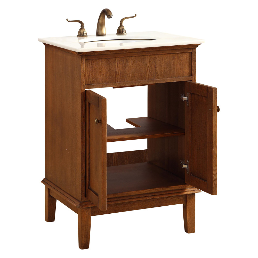 Elegant Bathroom Vanity - Chestnut Wood (VF30124CW)