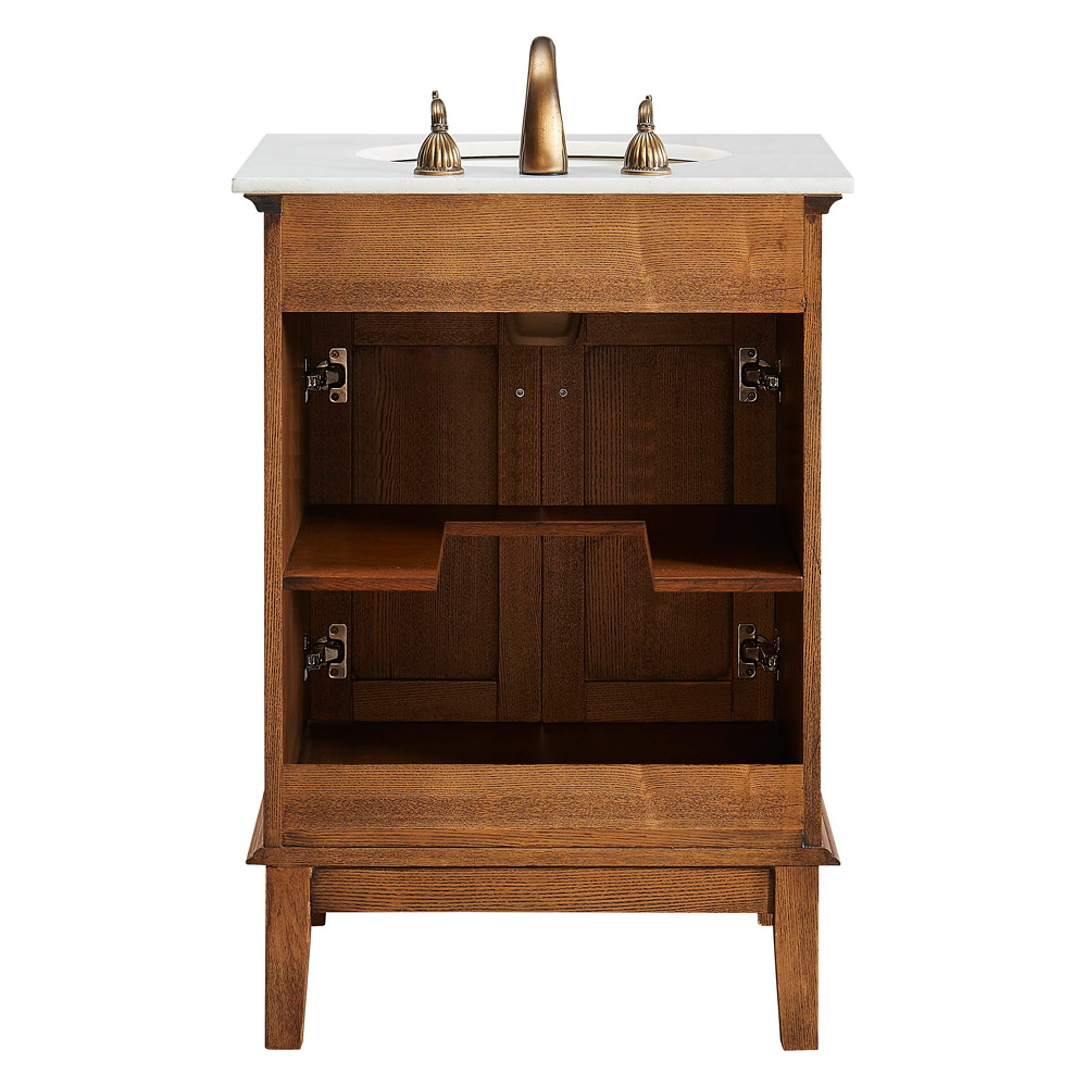 Elegant Bathroom Vanity - Chestnut Wood (VF30124CW)