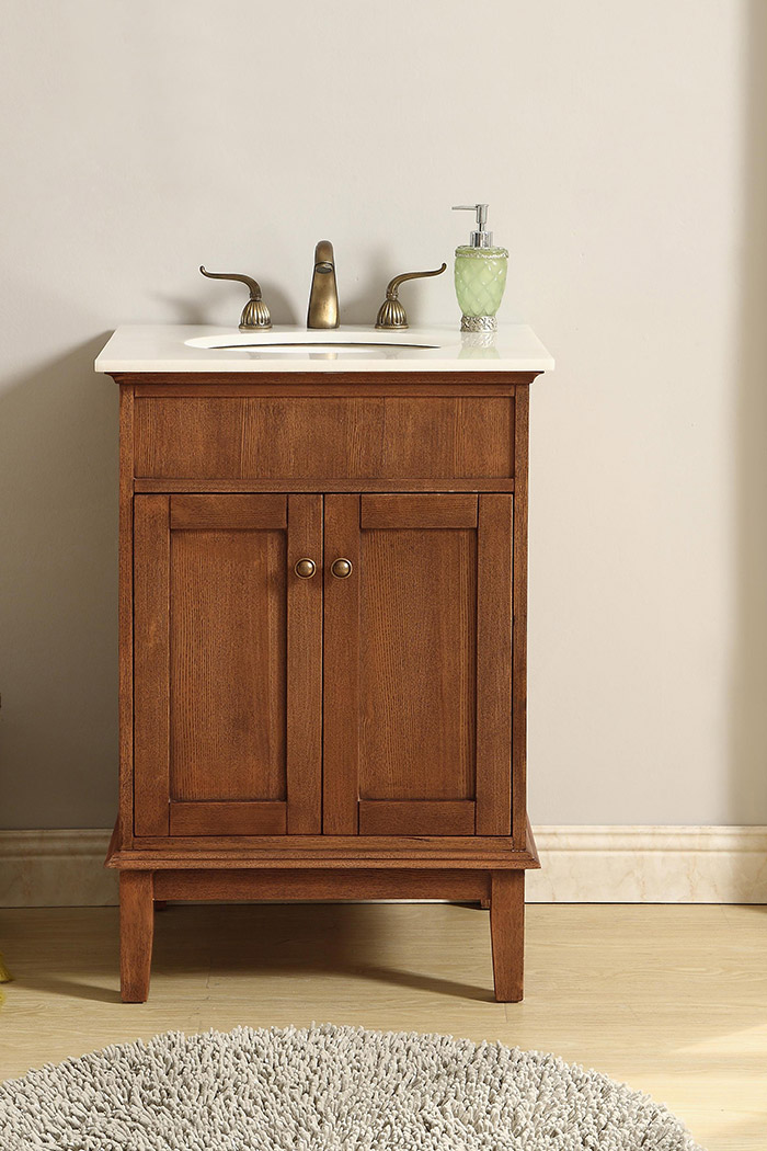 Elegant Bathroom Vanity - Chestnut Wood (VF30124CW)