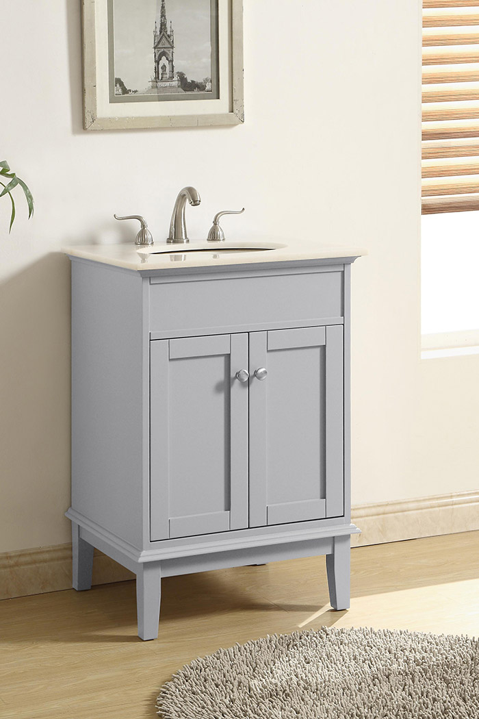 Elegant Bathroom Vanity - Gray (VF30124GR)