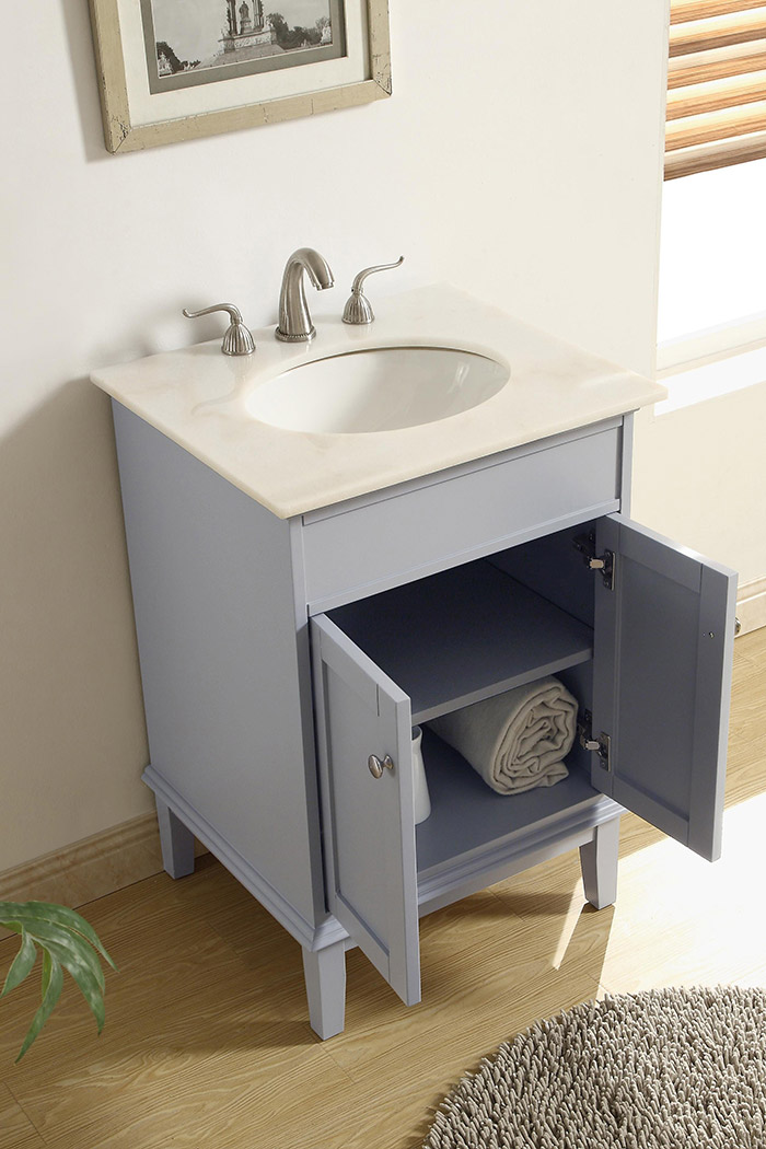 Elegant Bathroom Vanity - Gray (VF30124GR)