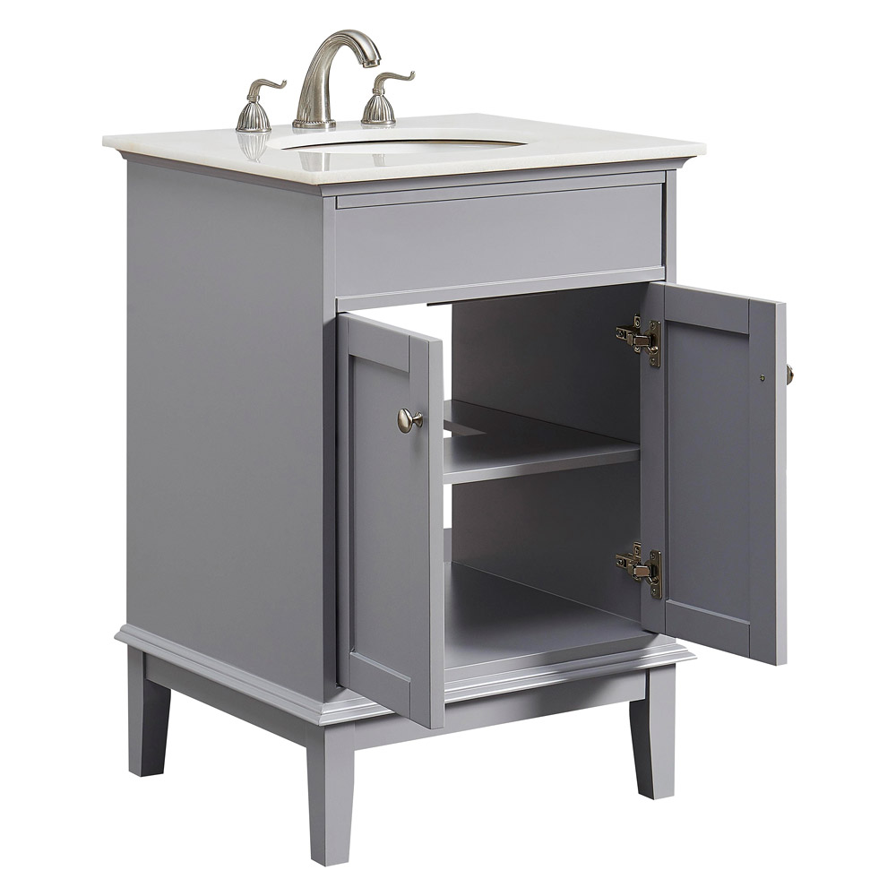 Elegant Bathroom Vanity - Gray (VF30124GR)