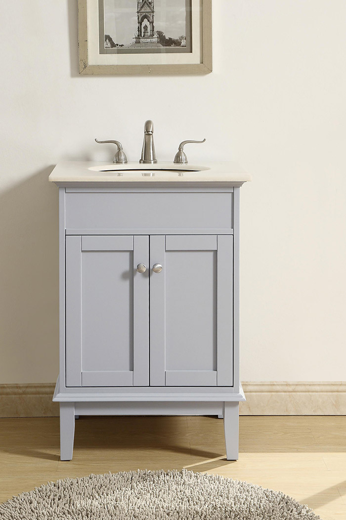 Elegant Bathroom Vanity - Gray (VF30124GR)