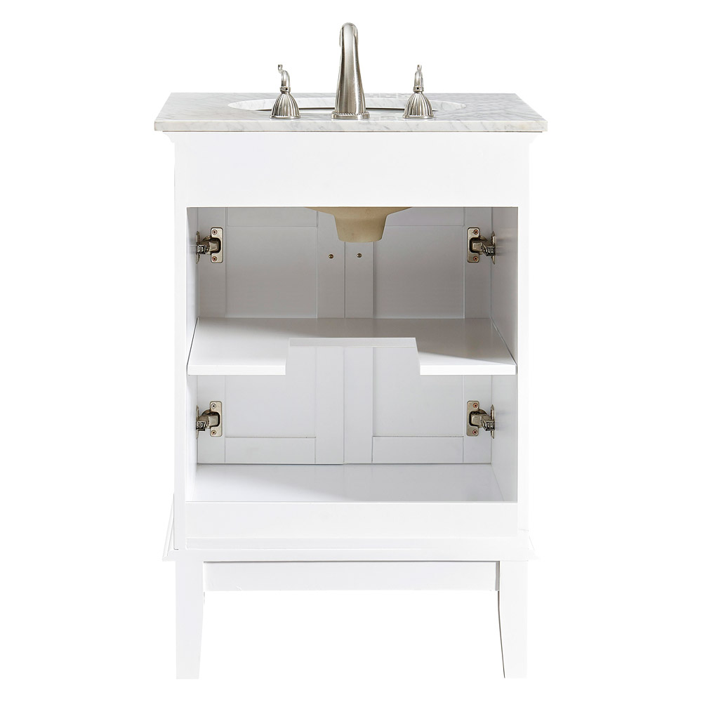 Elegant Bathroom Vanity - White (VF30124WH)