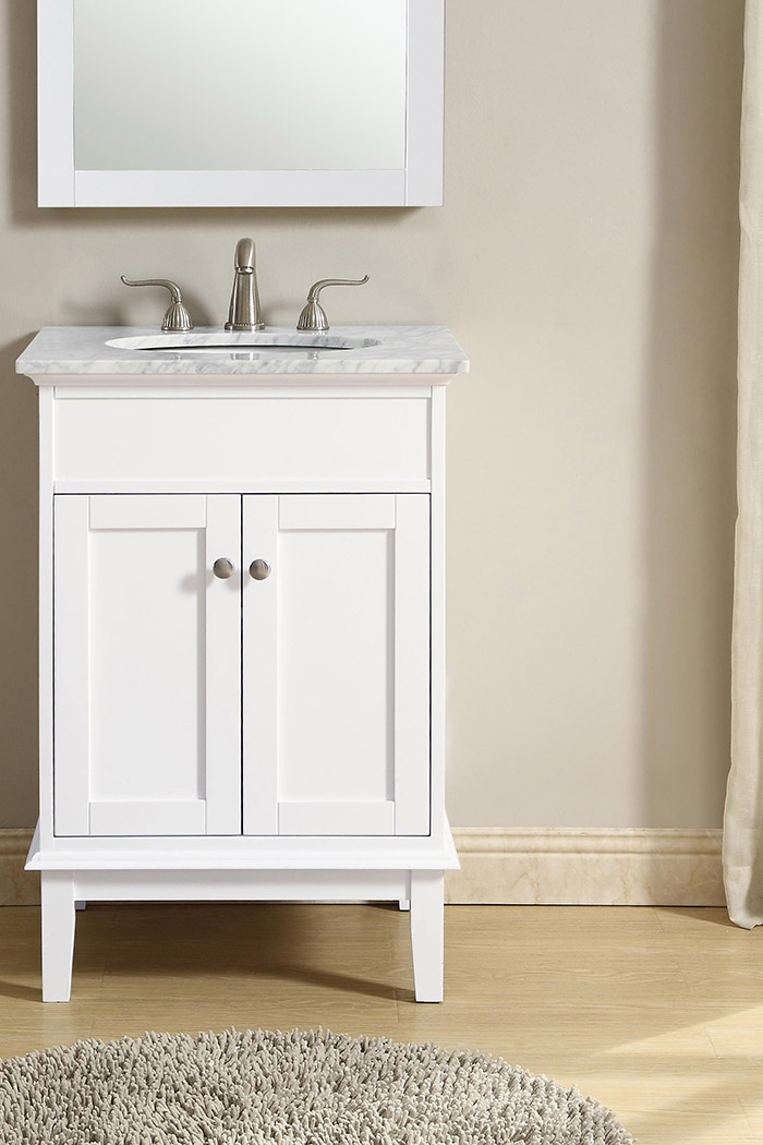 Elegant Bathroom Vanity - White (VF30124WH)