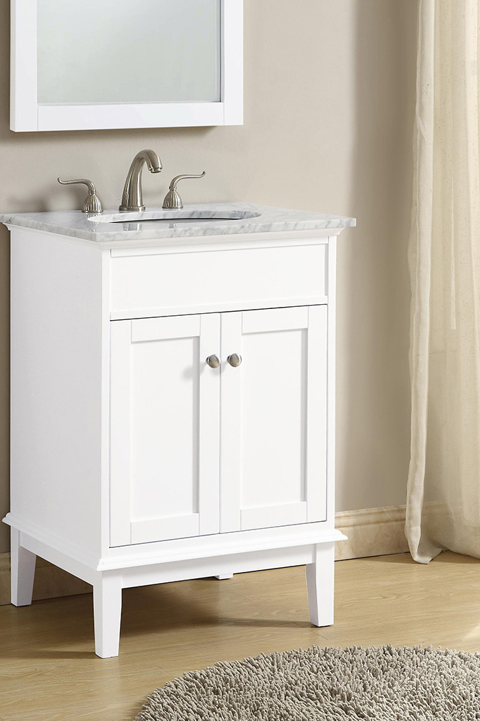 Elegant Bathroom Vanity - White (VF30124WH)