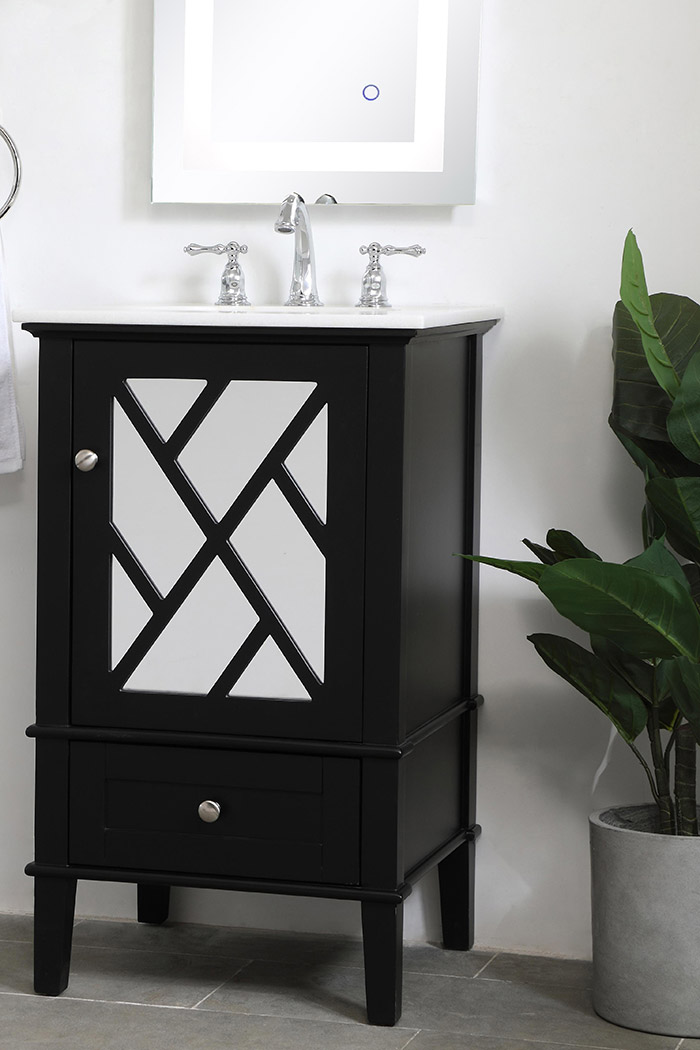 Elegant Bathroom Vanity - Black, L 21" (VF30221BK)