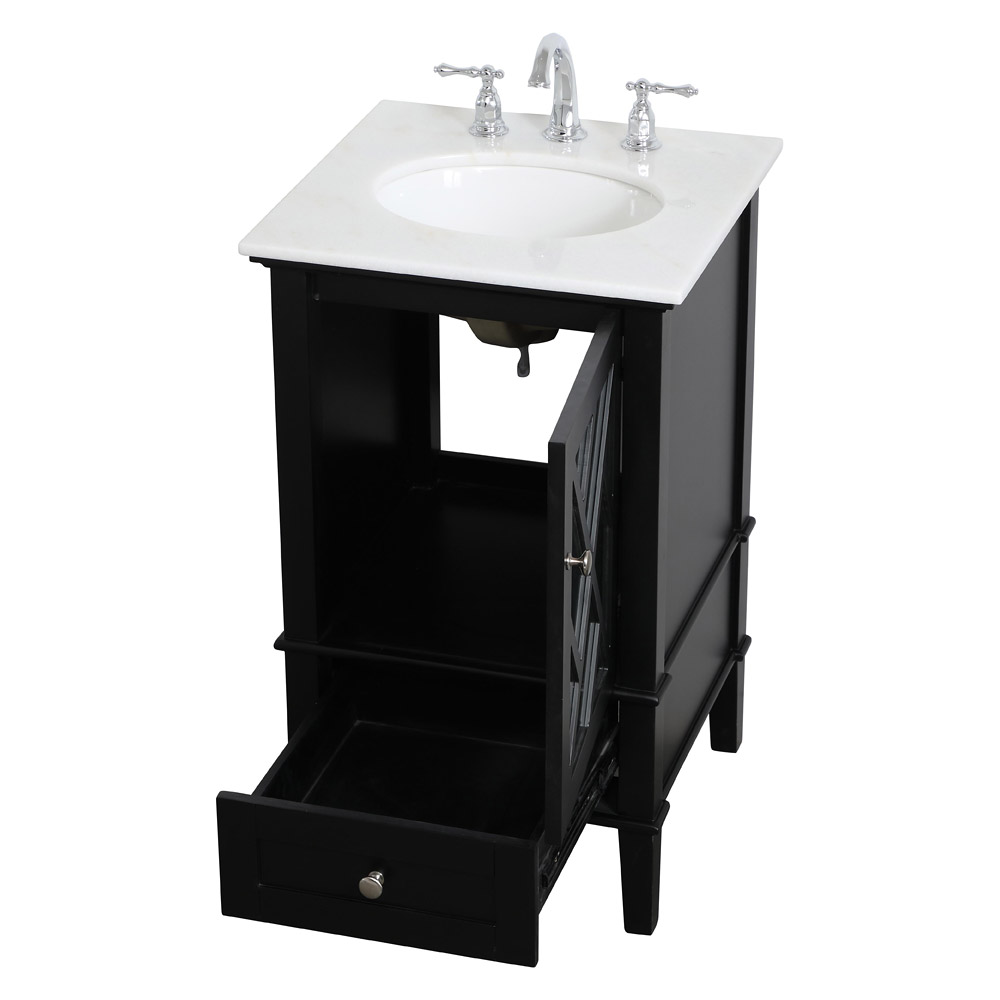 Elegant Bathroom Vanity - Black, L 21" (VF30221BK)