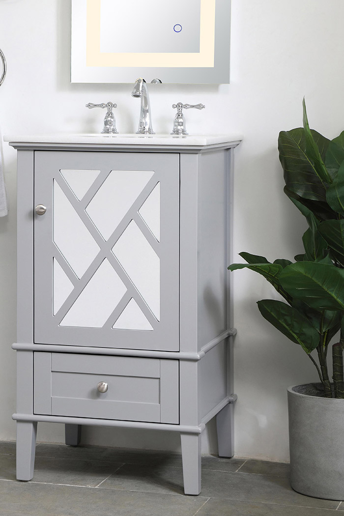 Elegant Bathroom Vanity - Gray, L 21" (VF30221GR)