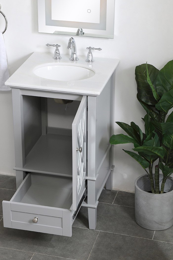 Elegant Bathroom Vanity - Gray, L 21" (VF30221GR)