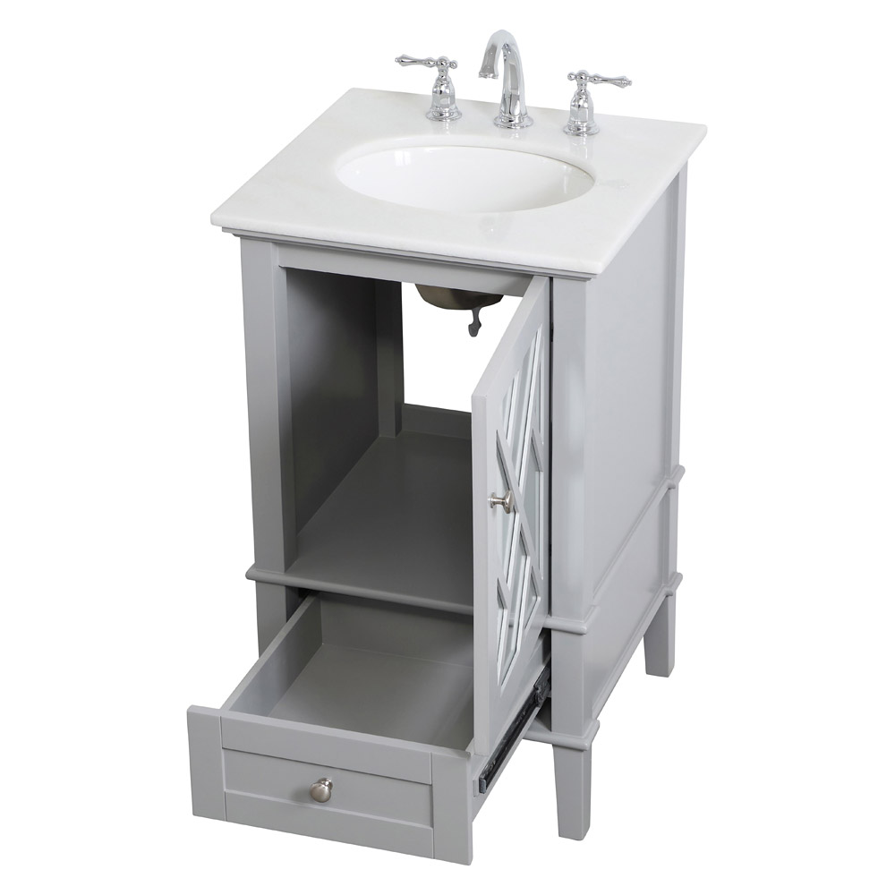 Elegant Bathroom Vanity - Gray, L 21" (VF30221GR)