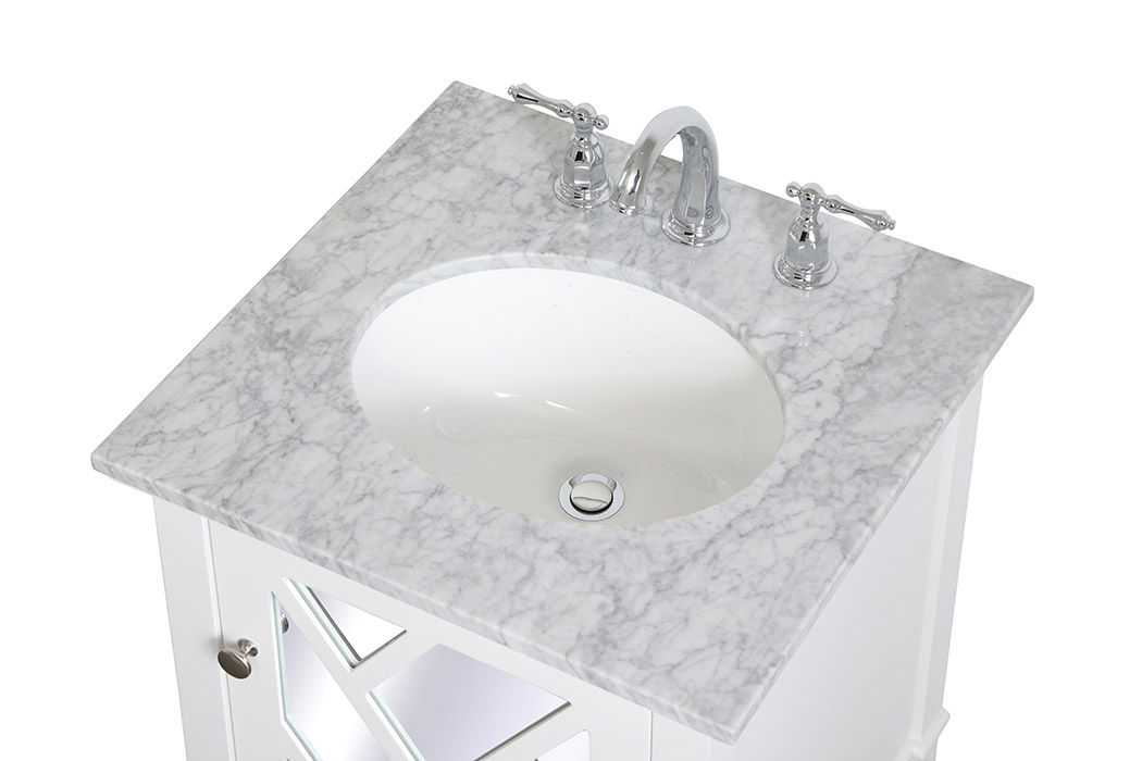 Elegant Bathroom Vanity - White, L 21" (VF30221WH)