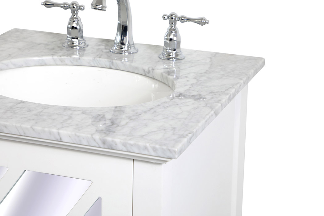 Elegant Bathroom Vanity - White, L 21" (VF30221WH)