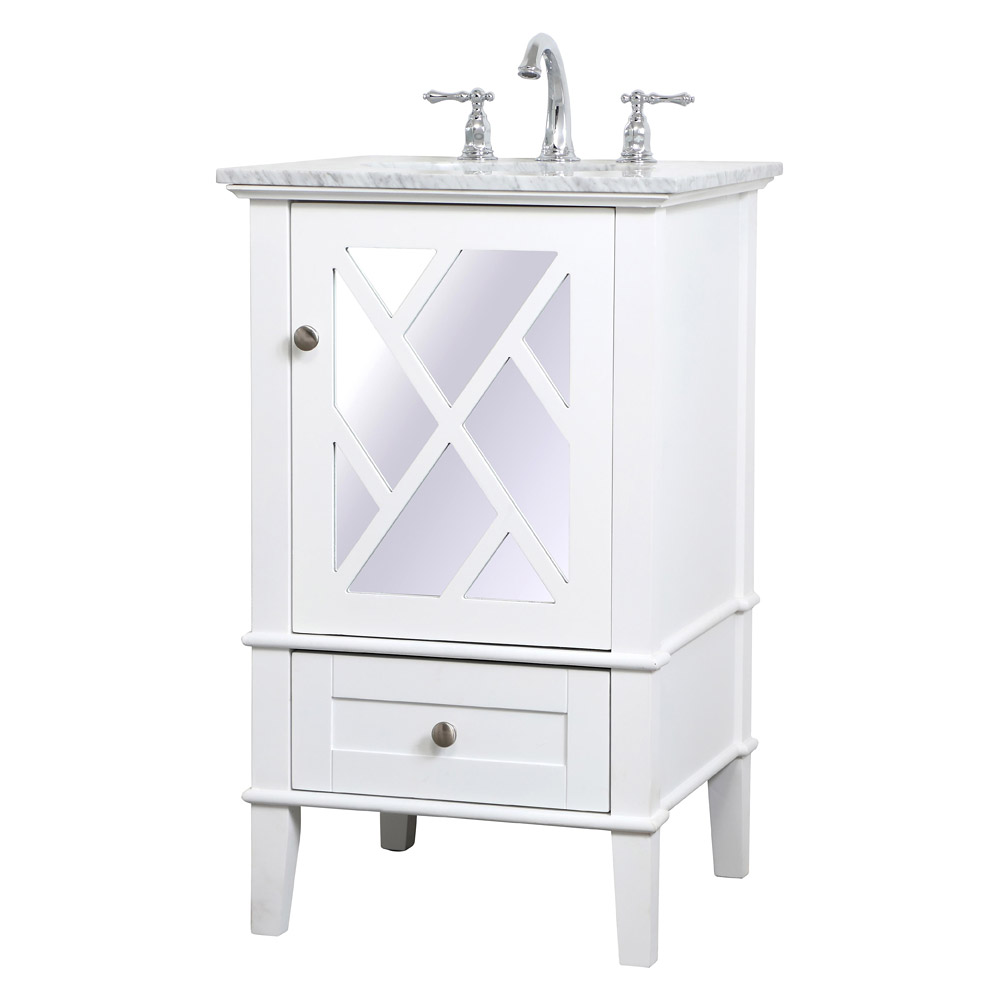 Elegant Bathroom Vanity - White, L 21" (VF30221WH)