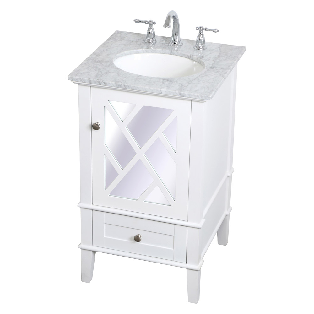 Elegant Bathroom Vanity - White, L 21" (VF30221WH)