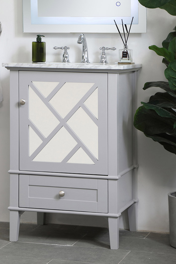 Elegant Bathroom Vanity - Gray, L 24" (VF30224GR)